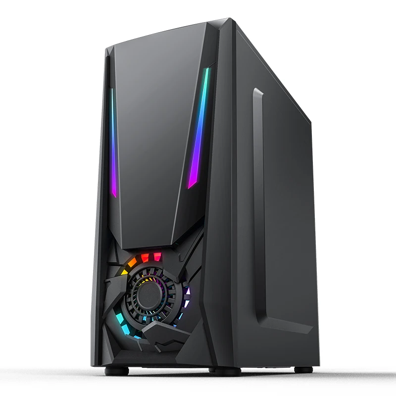 

High Quality Rgb Style Pc Gamer Towers Aluminum Customize Gaming Computer Pc Case, Black