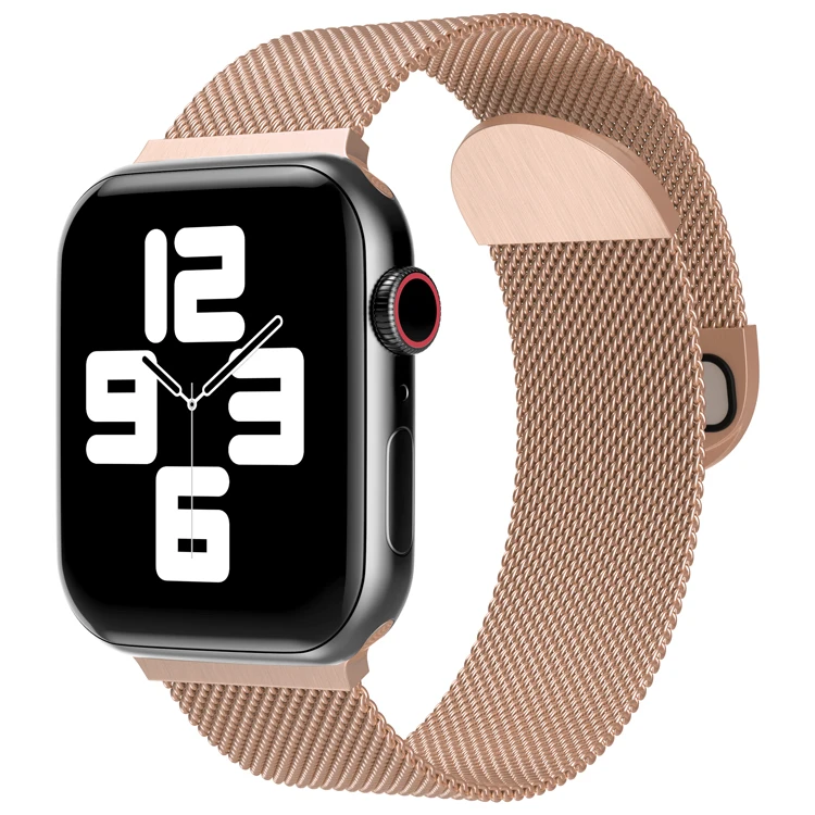 

COOLYEP Milanese Strap Band For Apple iwatch Series 7 6 5 4 3 Stainless Steel Mesh Loop Smart Watch Band, 10