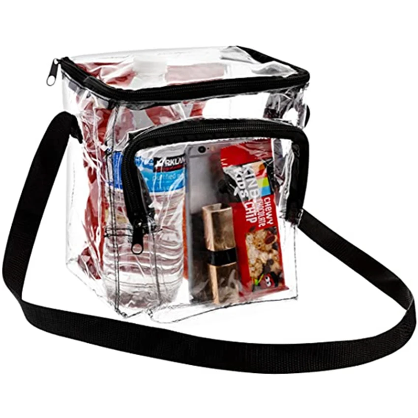 

Stadium Approved Water Resistant Clear Lunch Bag, Black