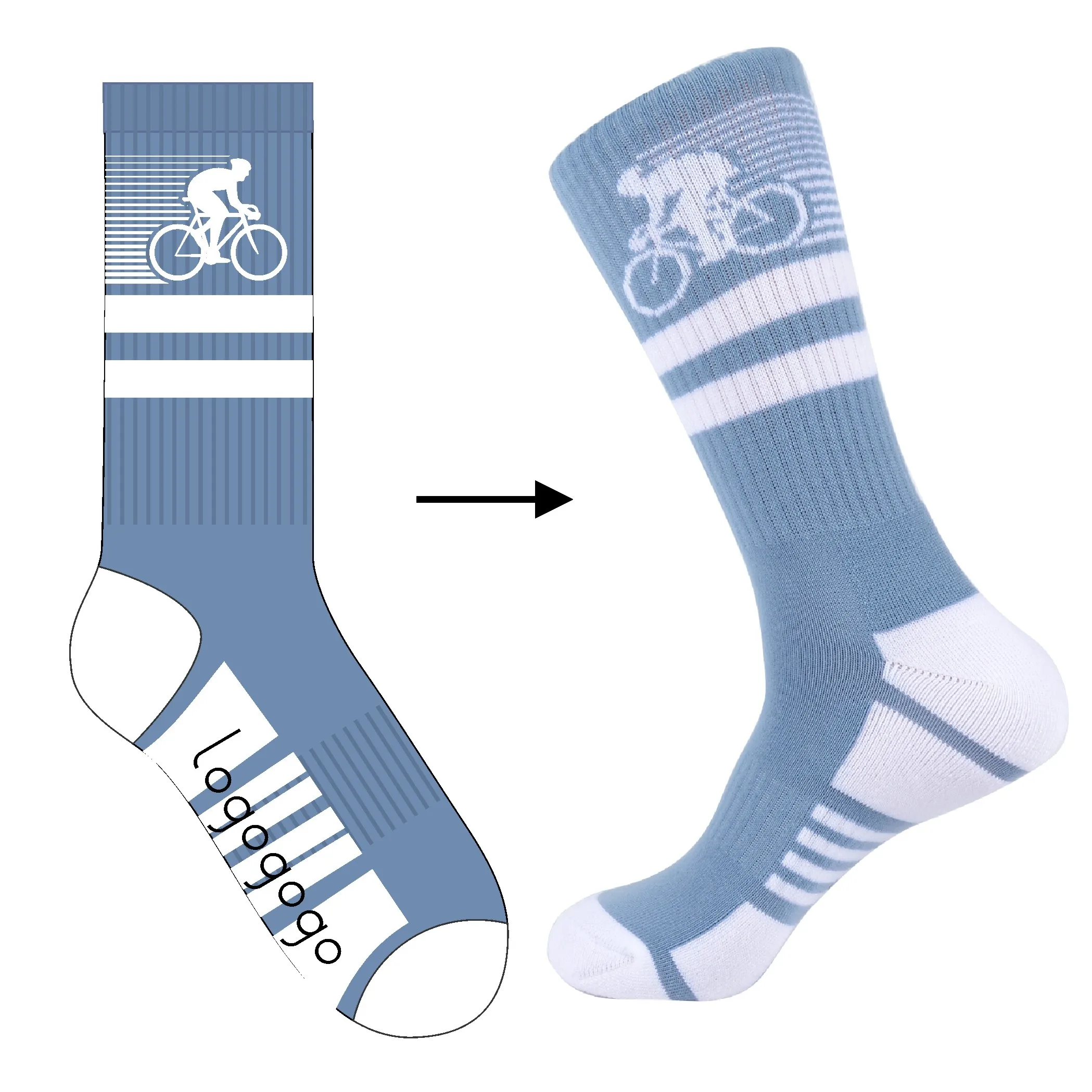 

wholesale OEM custom padded Athletic Compression Elite unisex sports socks men, Custom color