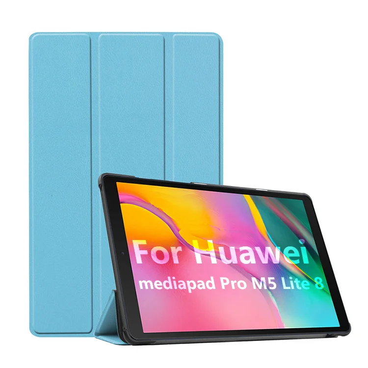 

For Huawei mediapad m5 lite 8 inch Cover Case Smart Sleep Wake Tablet Protective Leather Case