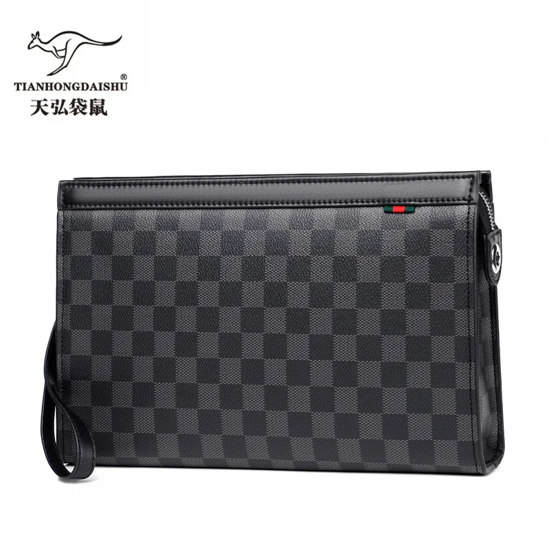 

Men's casual clutch bag, high quality waterproof PVC envelope bag, fashion trend clutch bag, Black,brown