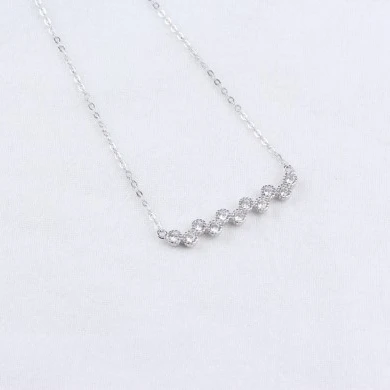 

High Quality 925 Sterling Silver Zircon Necklace Women Pendant Jewelry factory
