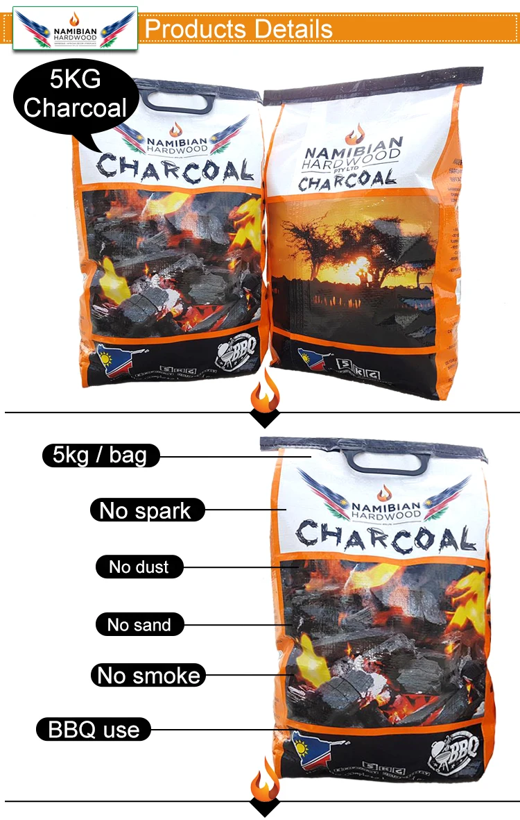 Namibian 5kg Hardwood Charcoal Low Prices Hardwood Charcoal For