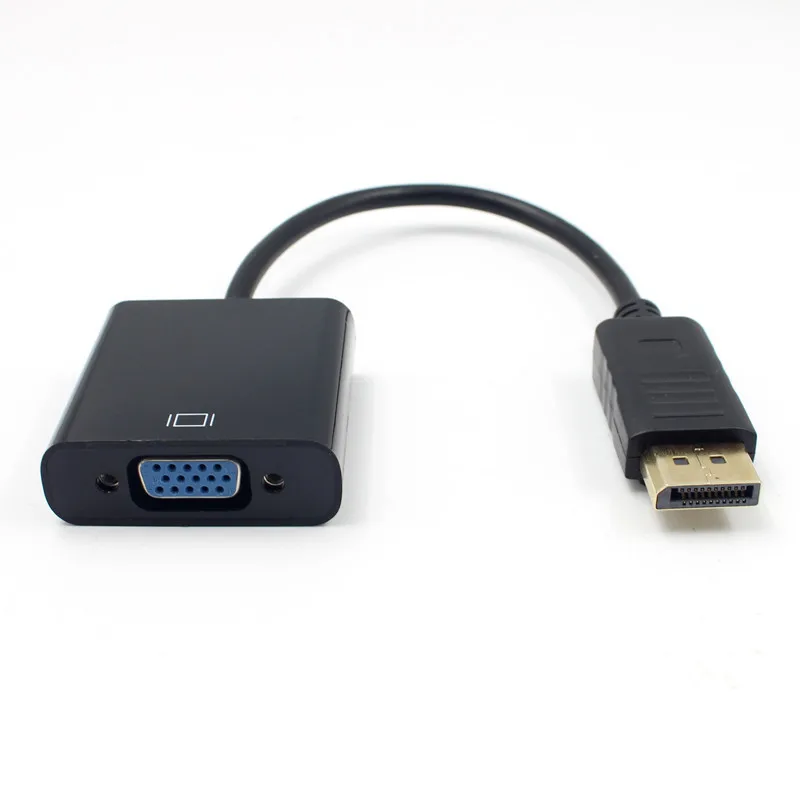 

1080p displayport adaptateur display converter male cable dp female usb to vga adapter, White/black