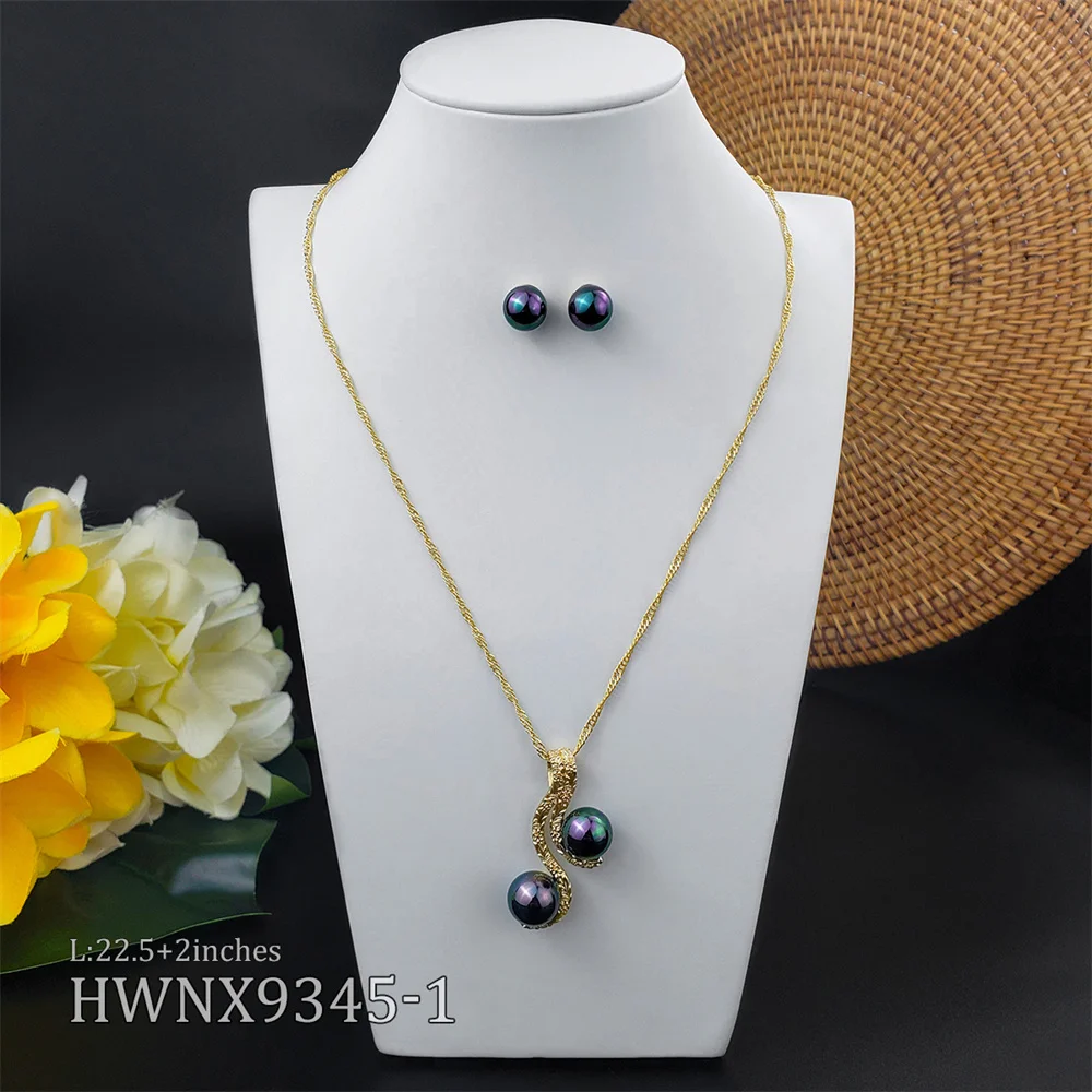 

Fashion wholesale dubai gold plated pearl jewelry sets