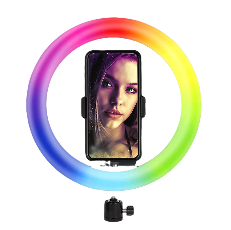 

Live stream makeup selfie 10 inch LED cheapest color RGB led light rings