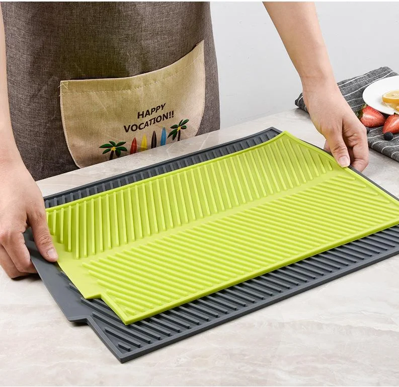 

Large Multi-functional Silicone Drying Heat Insulation Pot Holder Protector Dish Cup Draining Mat Pad Table Placemat Trivet, Customize