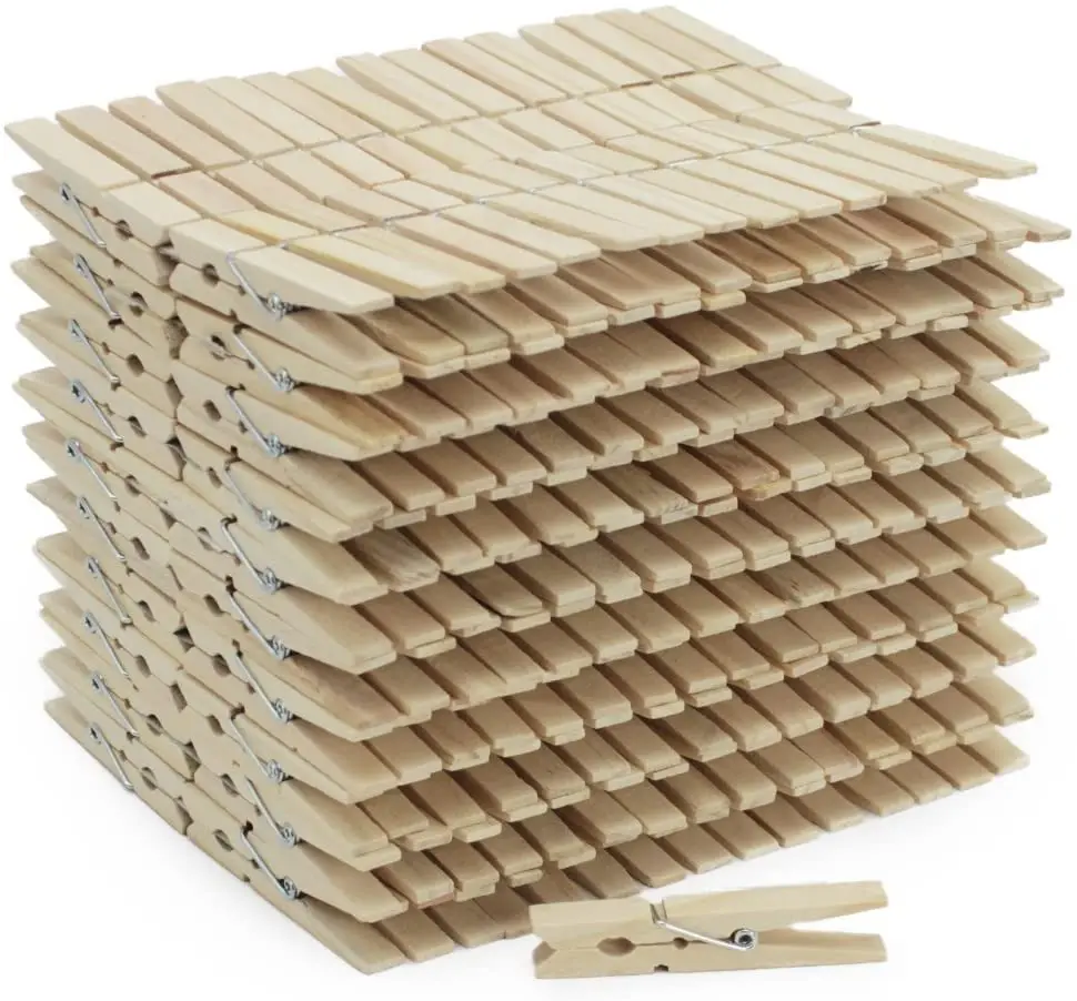 7.4cm 24pcs/pack Wooden Clothes Pegs Eady Duty Large Wooden Peg Birch