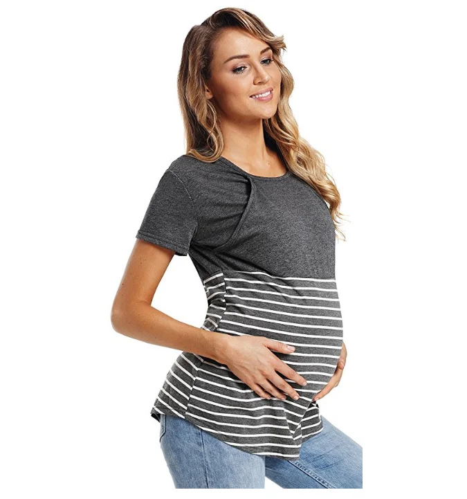Cheap Maternity Tshirt Women's Motherhood Maternity+clothing Stripe