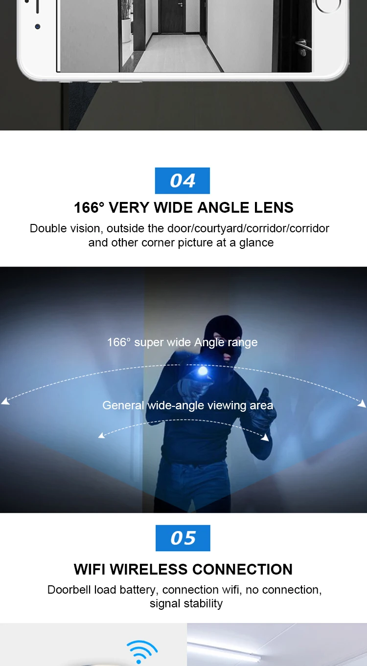 Private Tooling 14 days Cloud Storage 1080P Wifi Video Doorbell Camera with Face Recognition Function