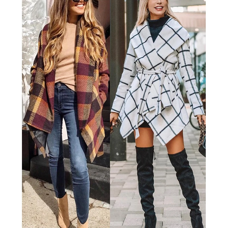 

Luxury Cashmere Women Coat Plaid Thicken Big Size Women Winter Coat L-5XL Double-Breasted Turn-Down Collar Plus Size Coats, Hot pink