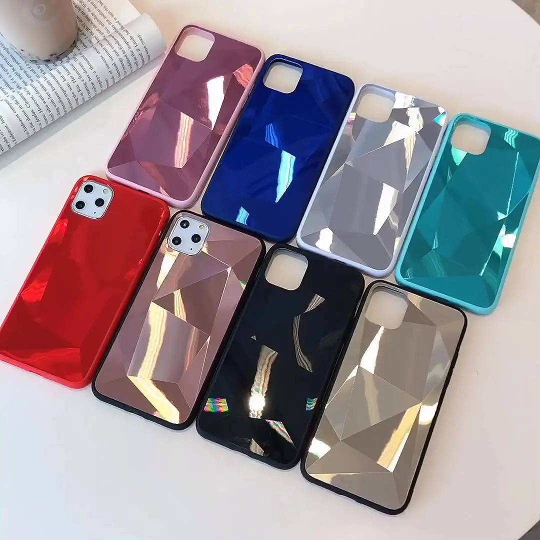 

Diamond 3D Mirror Back Cover For Iphoned X Xs 6 6s 7 8 6s Plus 7 Plus 8 Plus For Iphoned 13 Pro Max Diamond Texture Phone Case