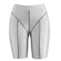 

Reflective Striped Gray High Waisted Biker Shorts Women Sexy Skinny Spandex Short Pants Hot Girl Panties