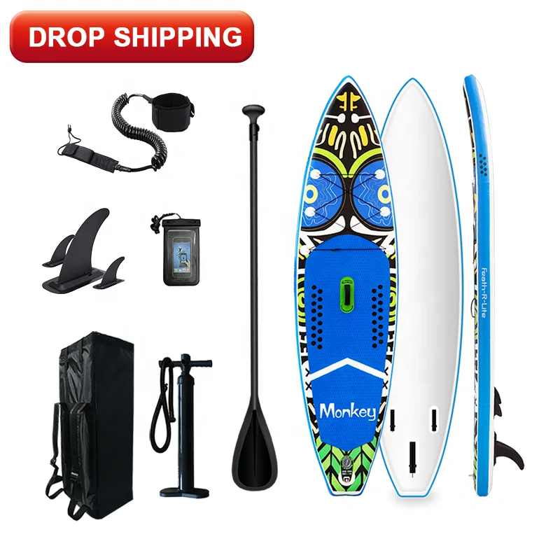 

FUNWATER drop shipping sup paddle board inflatable sup stand up paddle board surfboard kids, Blue