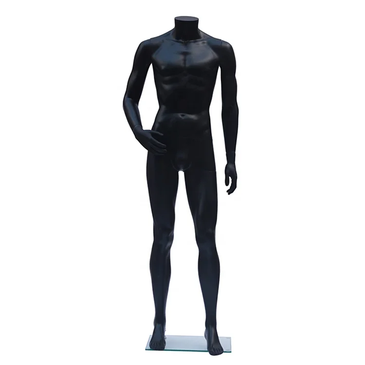 

MP-1HB Hot Sale Fashion Male Full Body Plastic Mannequin Without Head for sale, Black matt