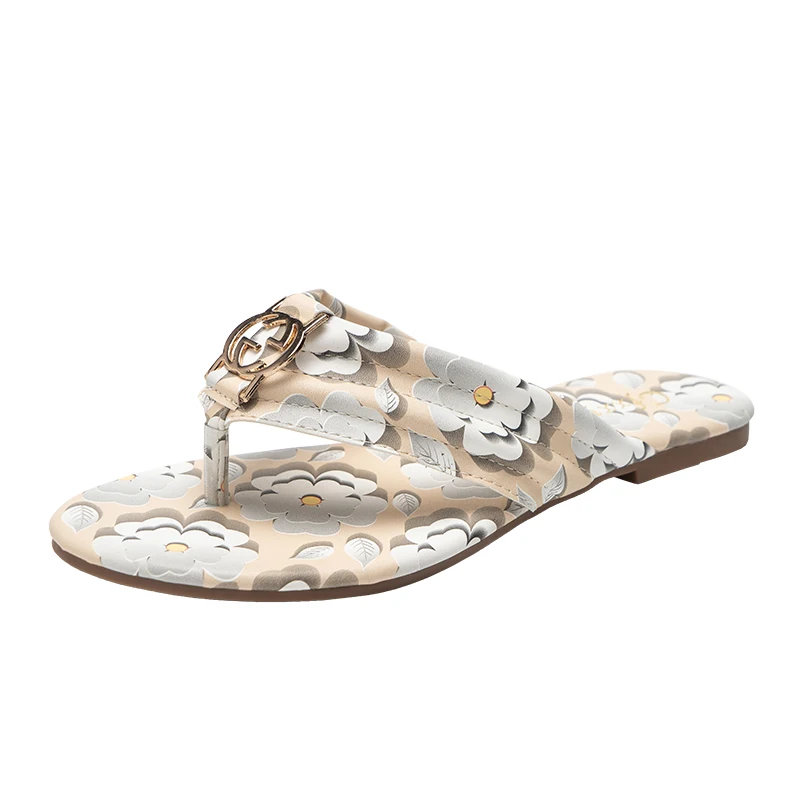 

Low Price Fashion Summer Beach Slippers Women Flower Sandals Flip Flop