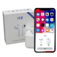 

I12 TWS 2019 Hot Earphone Hands Free touch Control i12 earbuds bluetooth TWS for iphone X auto pairing wireless headphone i12