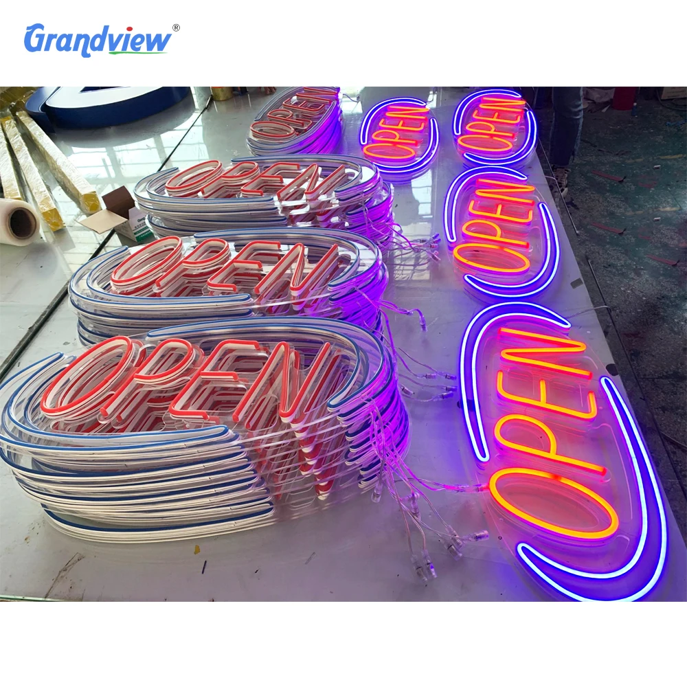 Waterproof Outdoor and indoor decoration NEON LED Store Open Sign acrylic neon led open sign