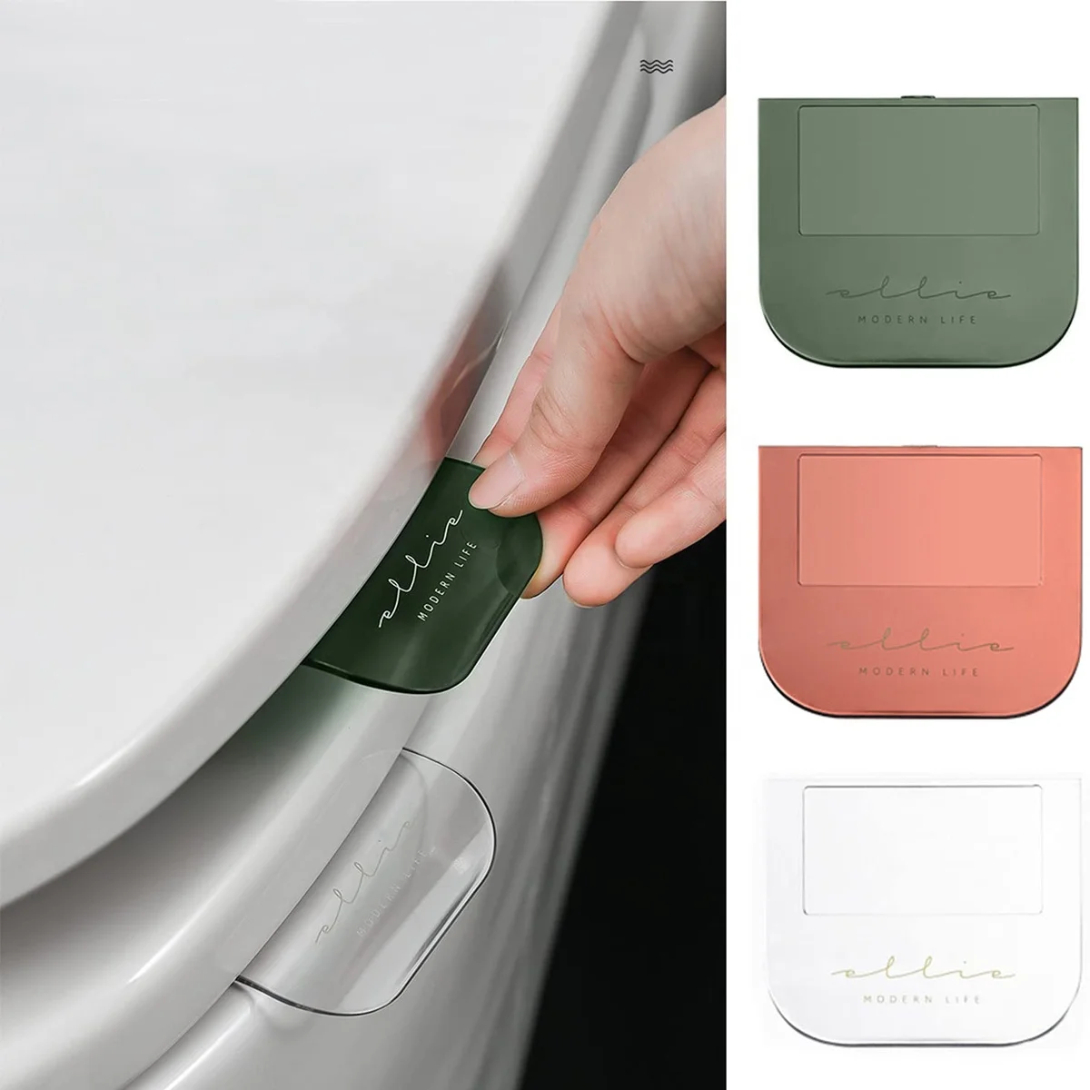 

Creative Nordic Bathroom Toilet Lid Sticker Avoid Direct Contact Cover Plastic Toilet Seat Lifter