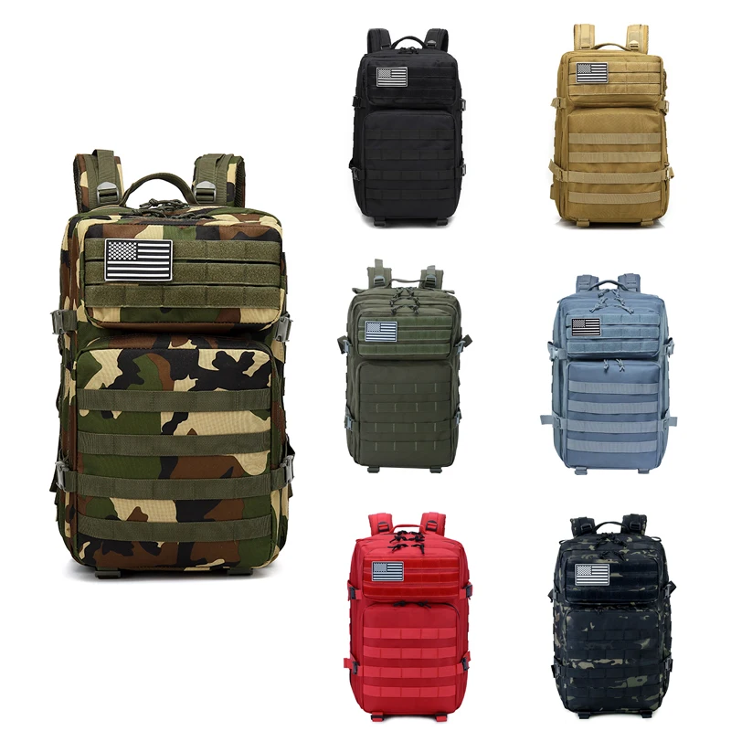 

LUPU 900D 36-56L portable expandable front large size bag tactical army backpack with pouches, Customized