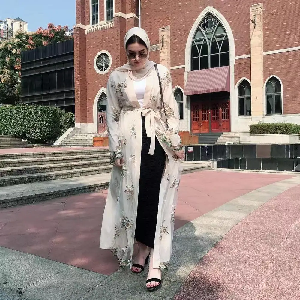 

2019 wholesale new arrival high quality soft crepe muslim abaya, Beige