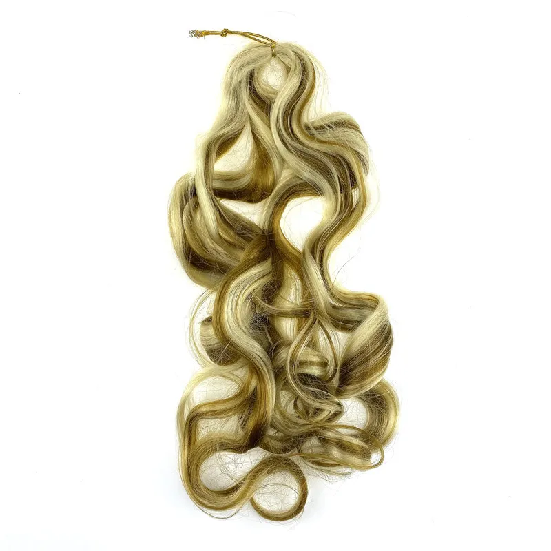 

150g curly hair extensions cheap synthetic spiral curl hair wavy braiding hair, Can custom color