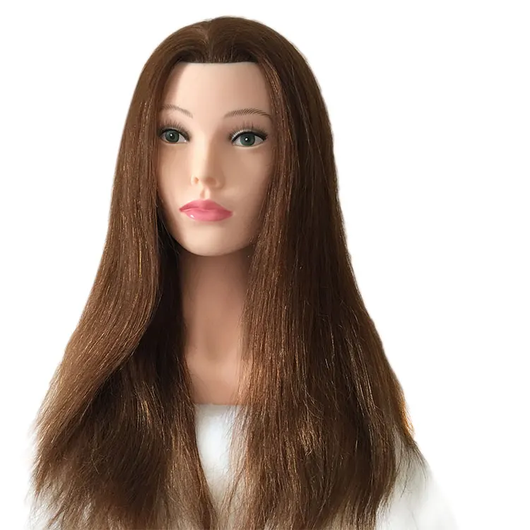 

100% human hair training head mannequin with hair, Natural black,brown color,gold color and 613# color,etc