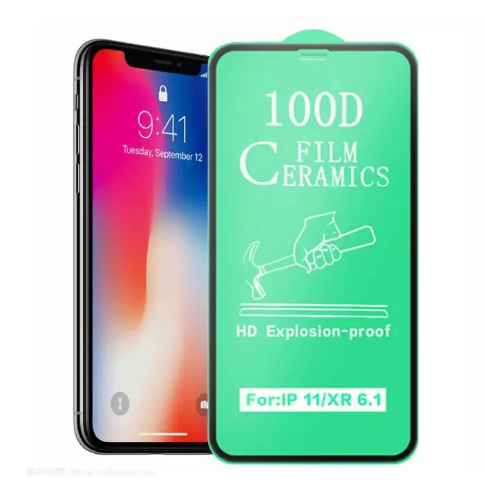 

9D 100D Ceramic Film Anti-scratch Unbroken Mobile Phone Screen Protector for iPhone Samsug Red mi