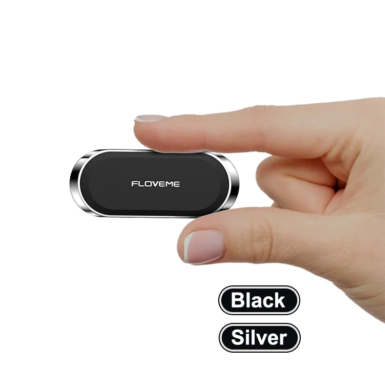 

Free Shipping 1 Sample OK FLOVEME Magnetic Car Phone Holder uchwyt na telefon 360 Rotation Wall Mount with Cable Clip Custom, Black / silver