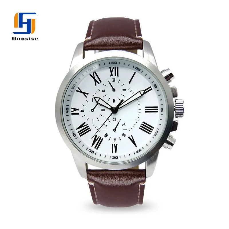 

Fashion Alloy case watches leather bands mens