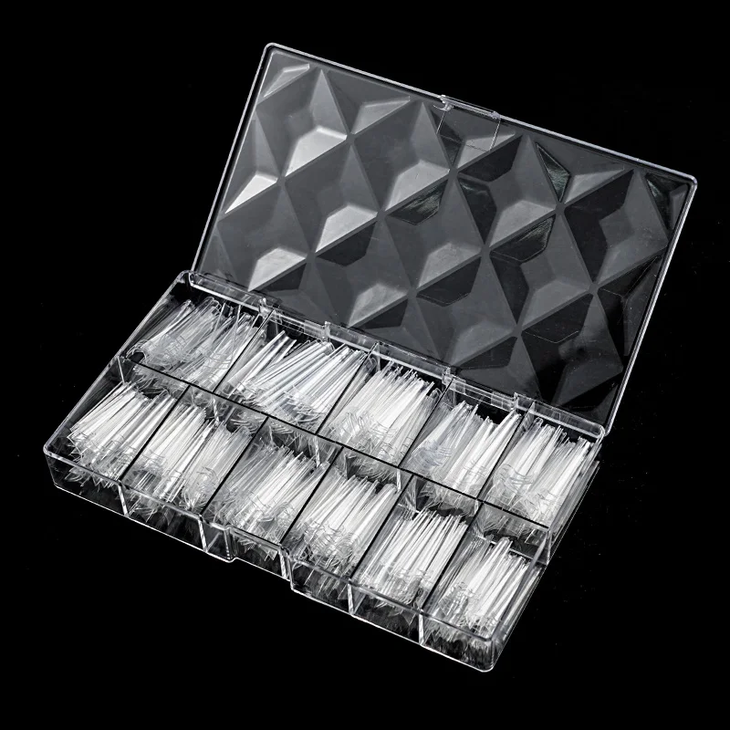 

XXL French Nail Tips Full Cover Clear Nail Tips Press On False Nail Tips
