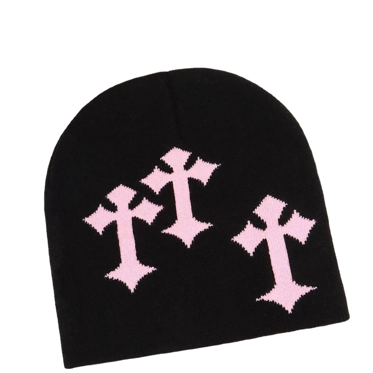 

Fashion Y2K Winter Cross Knitted Beanie Hat Women Men Hip Hop Cold Cap Jacquard Beanies Cap