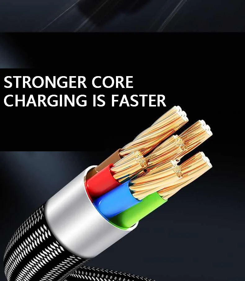Hot selling zinc alloy nylon braided fast charging cable nylon data cable for Android Phone - ANKUX.COM