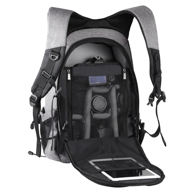 

Fast Delivery HAWEEL Backpack, 3-Fold 14W Solar Power Outdoor Dual Shoulders Camera Bag with USB Port & Earphone Hole