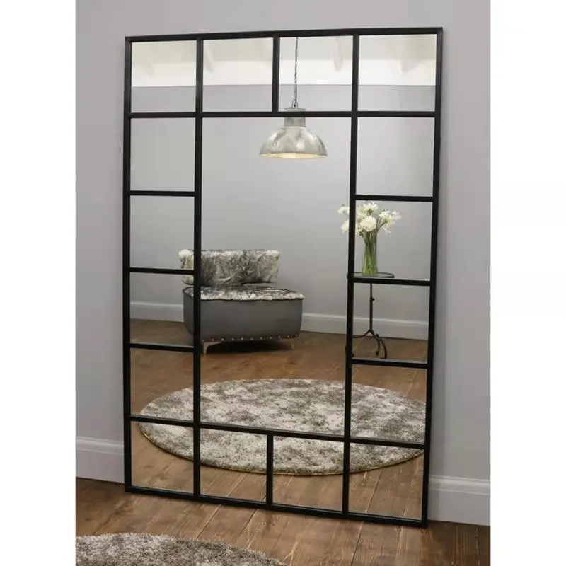 

large rectangle full-length metal floor standing dressing mirror