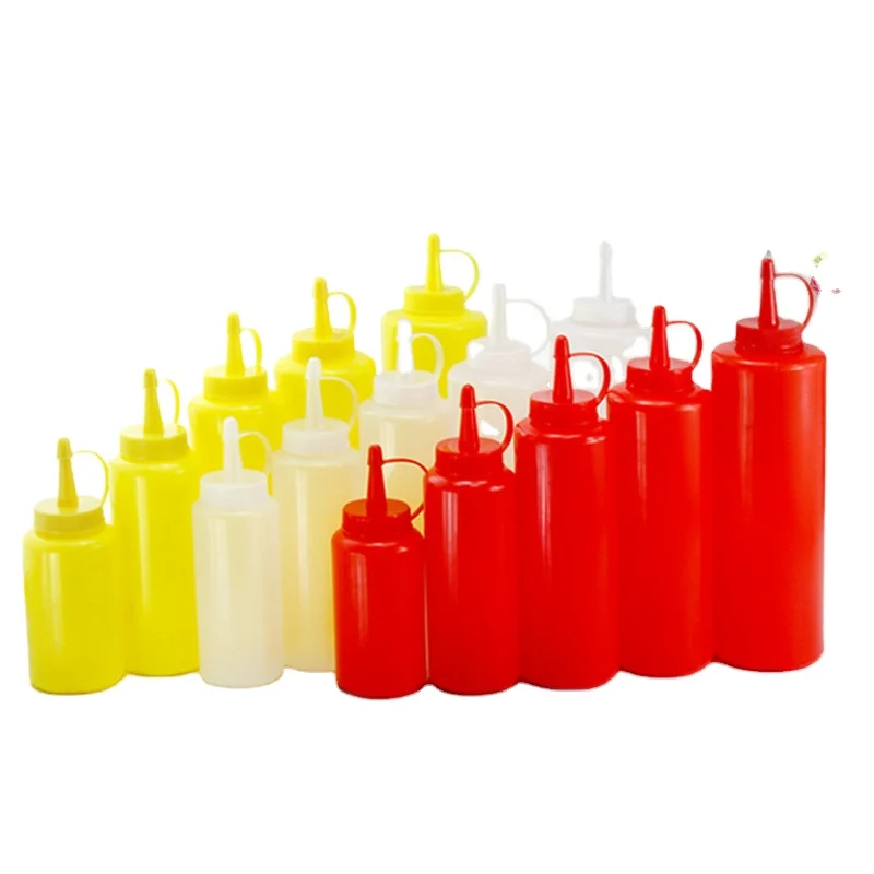 

Sauce Vinegar Oil Ketchup Gravy Cruet Kitchen Accessories Gravy Boat Plastic Condiment Dispenser Squeeze Bottle extruded bottle