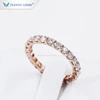 Tianyu Gems Share Prongs 0.5CTW Full Pave Moissanite Eternity Wedding Band Lady Ring in Gold Jewelry