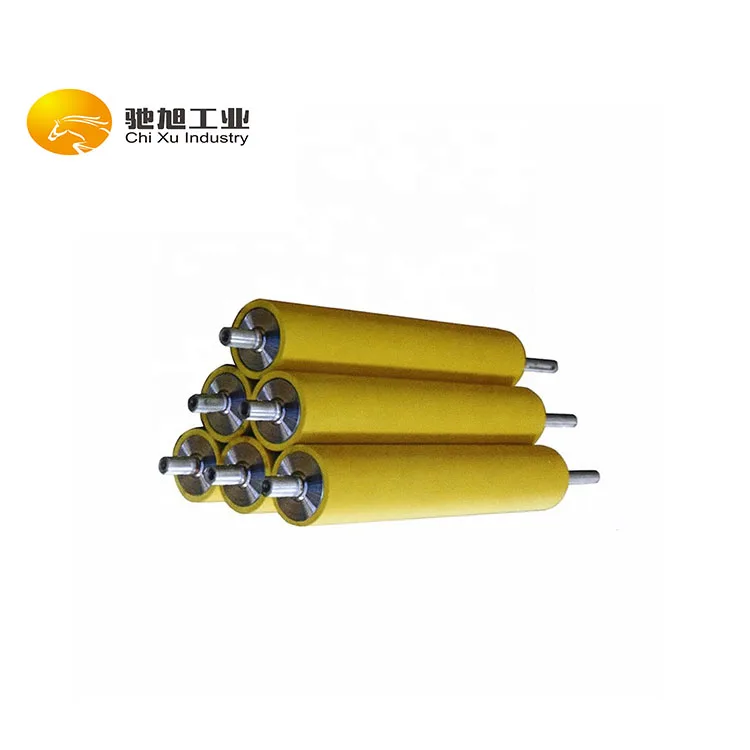 
Wear-resisting Pu Lamination Polyurethane Rice Mill Rubber Coated Plastic Roller With Steel Shaft For Conveyor System 