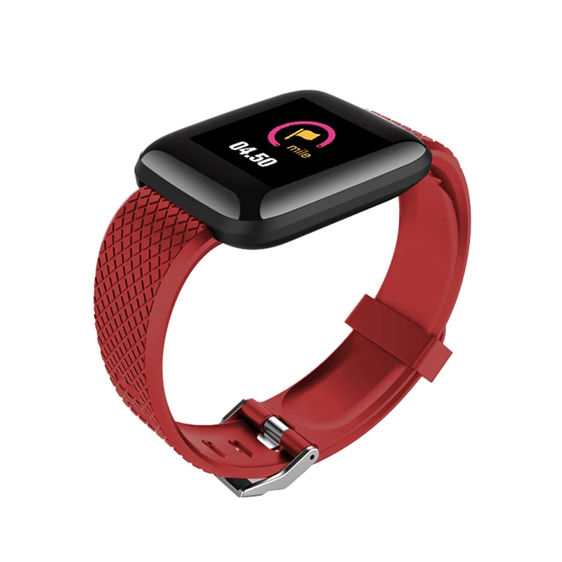 

Amazon Hot Selling smart watch 116 plus wrist band bracelet blood pressure sport wristband fitness T500 smartwatch, Black green blue red purple