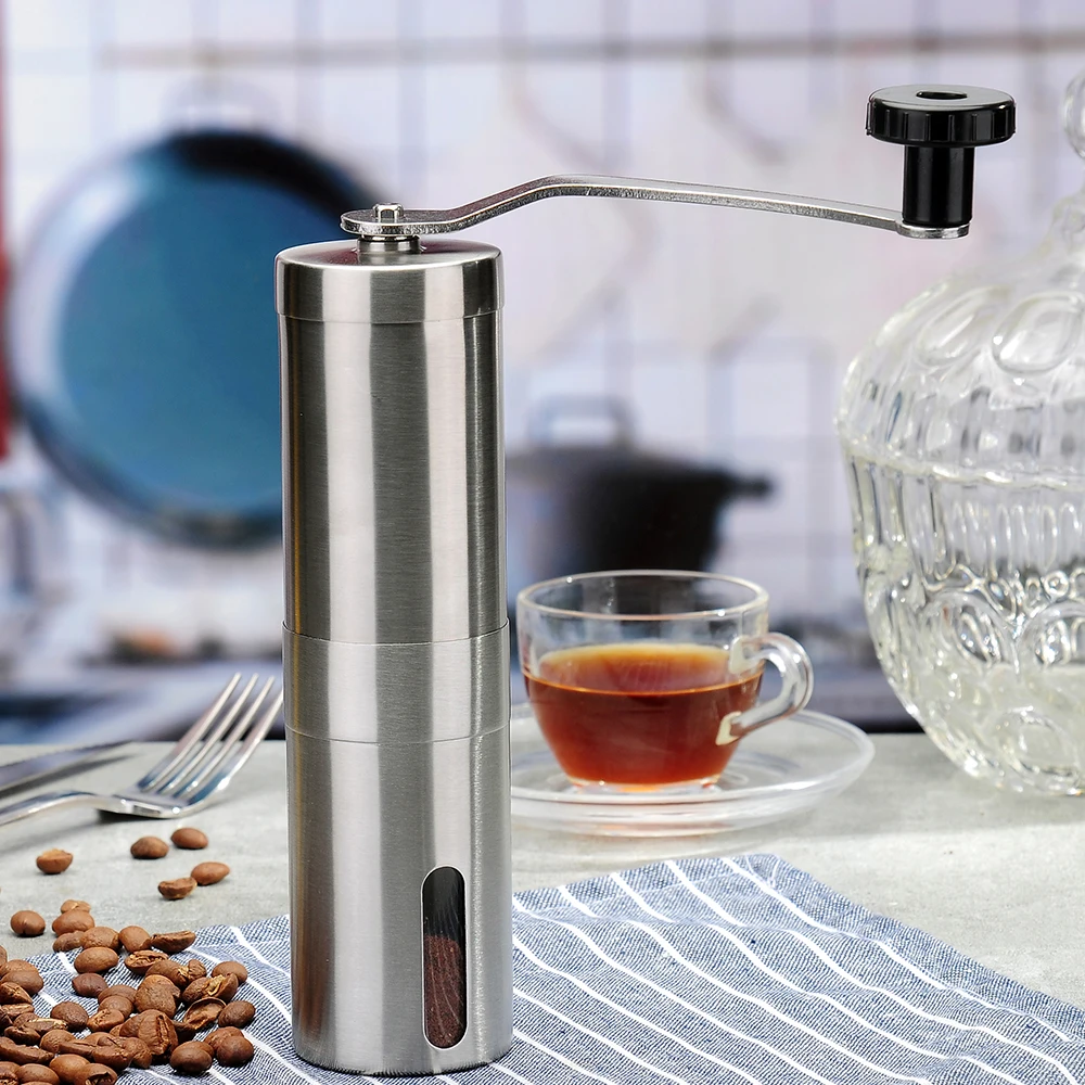 Premium Manual Coffee Grinder Adjustable Coffee Grinder Burr,Stainless