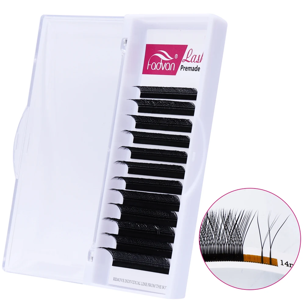 

Fadvan Yy Lashes 3D Volume Fans Professional Premade Eyelash Extension Double Tip Yy Eyelashs Extensions Les Cils Yy, Natural black