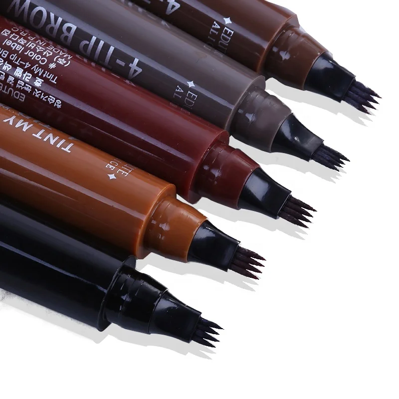 

Hot Selling 4 Head Fork Liquid Eyebrow Pencil Eyebrows Lasting Color tattoo Waterproof Sweat-proof Eyebrow Pen