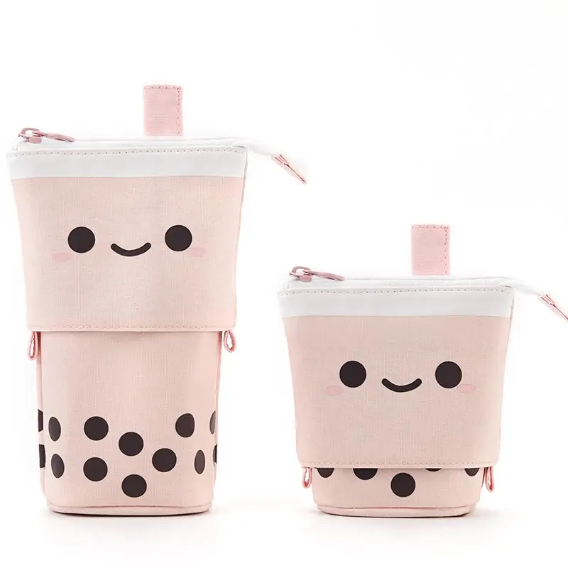 

Angoo ins Japanese cute milk tea multifunctional pencil case for girls and students large capacity pencil case
