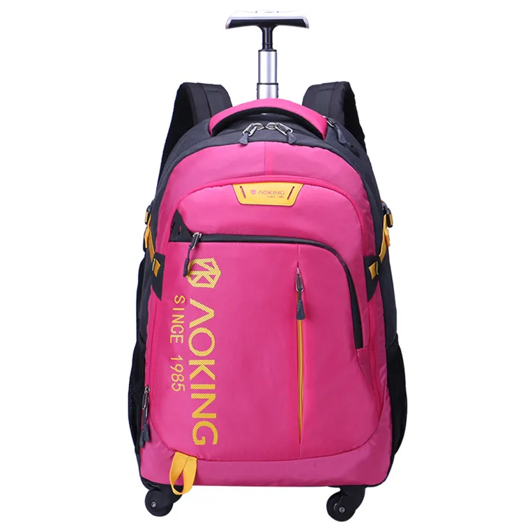 

Fashion School Bags With Trolley Wheeled, High Quality Laptop Trolley Backpack Waterproof, As picture