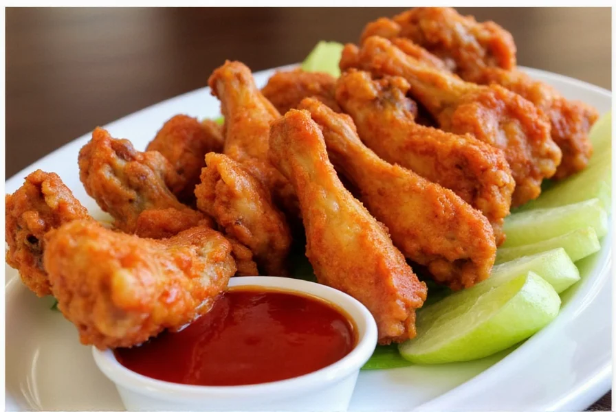 Finished plate of sweet chili wings