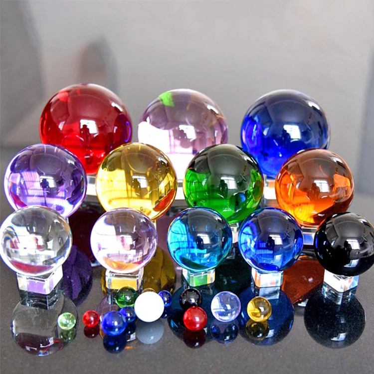 

K9 Clear Crystal Balls Lensball Magic Bola De Cristal 30-200mm Home Decoration Ornament Transparent Sphere Globe Ball