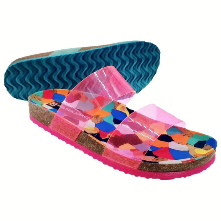 

Professional factory transparent PVC jelly flat slippers outdoor women sandals