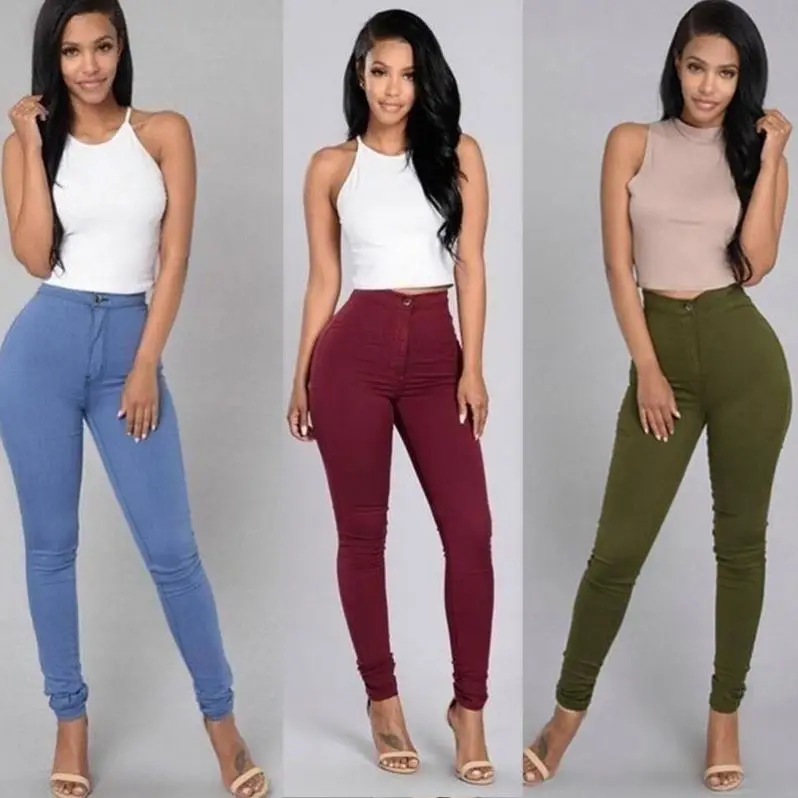 

Soft washed women slim fit jeans wholesale in cheap price, White,black,pale blue,yellow,green,wine red