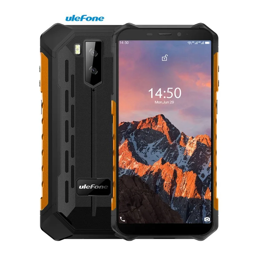 

Wholesale Smartphone Ulefone Armor X5 Pro Rugged Mobile Phone 4/64GB Android MTK6762V/WD Octa Core Celular